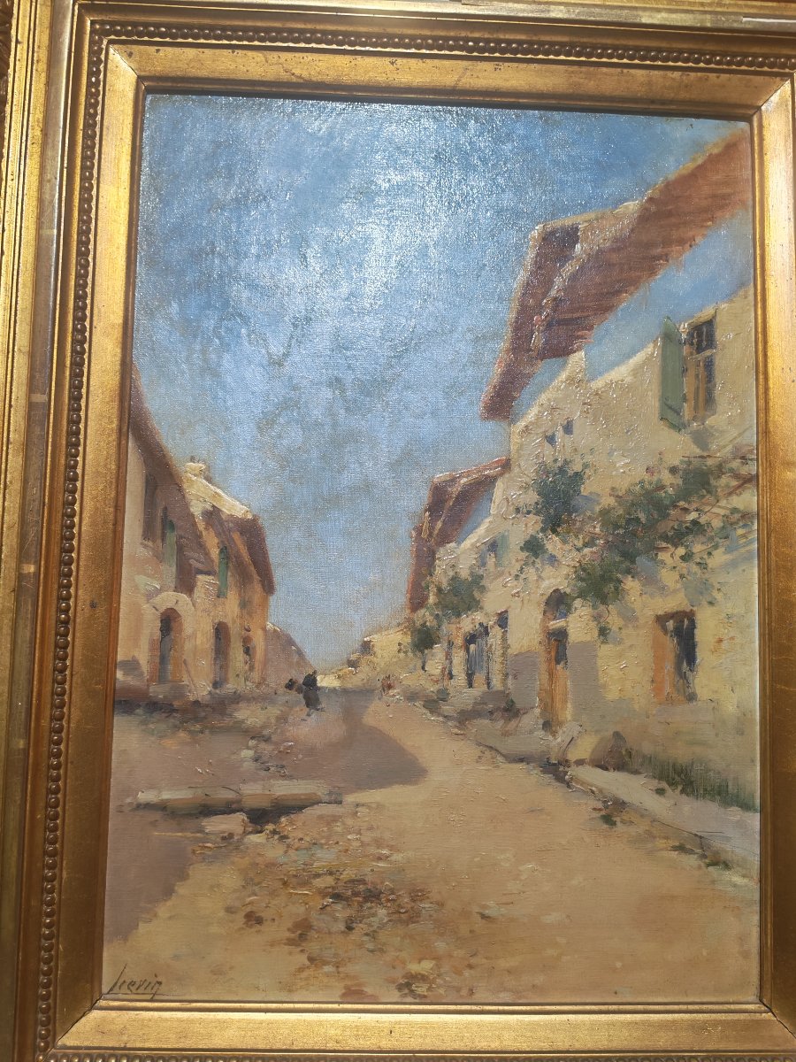 Peinture à l'huile sur toile signée « Lieven » (1854–1941) —  pseudonyme du peintre Galoue-photo-2