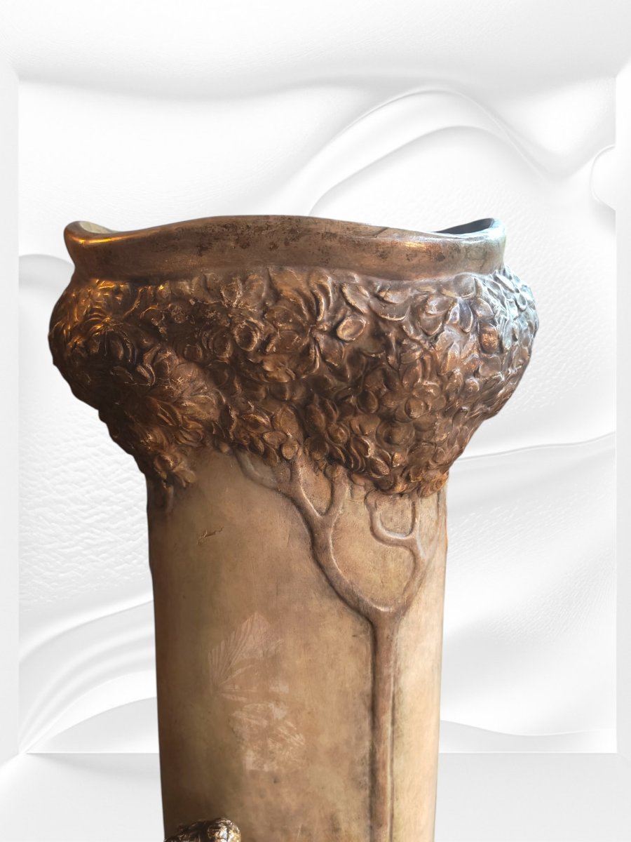 Vase monumental Art nouveau en terre cuite  goldcheider -photo-4