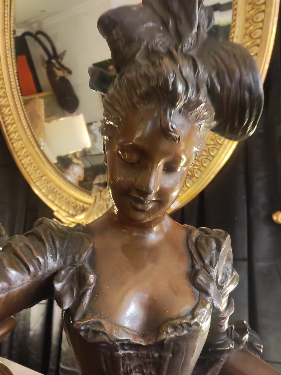 Bronze Sculpture Titled "spring" By Georges Van Der Straeten, 19th Century-photo-4