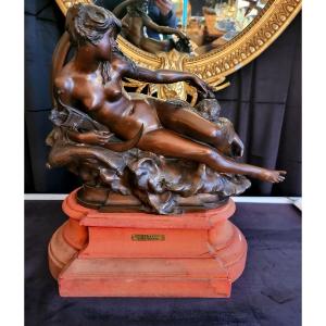 Bronze "diane La Chasseresse Et Sa Nymphe  De Félix Coutan