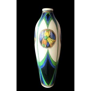 Important Vase Art Déco Catteau / Keramis  Signé Art Deco 1930 