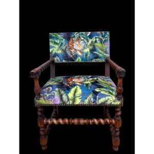 Fauteuil Louis XIII revisite - XXeme