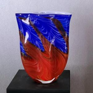 Vase vintage en verrre soufflé de Murano - Epoque XXème