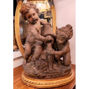 Important Terracotta Sculpture Signed And Dated Boizot, 1773