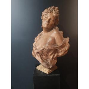 Grand modèle d'atelier de Jean-Baptiste Carpeaux , (1827-1875) buste aux roses XIXeme