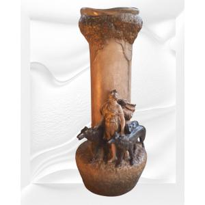 Vase monumental Art nouveau en terre cuite goldcheider