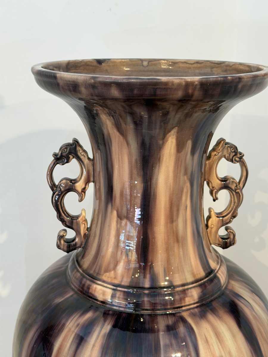 Très grand vase Eugène Victor Collinot -photo-2