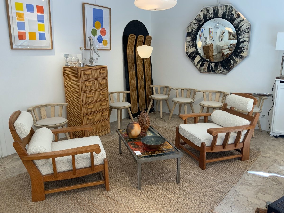 Pair Of Maison Regain Armchairs, 1980s