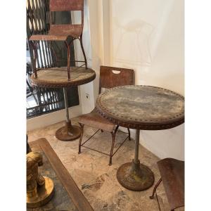Pair Of Antique Metal Side Tables