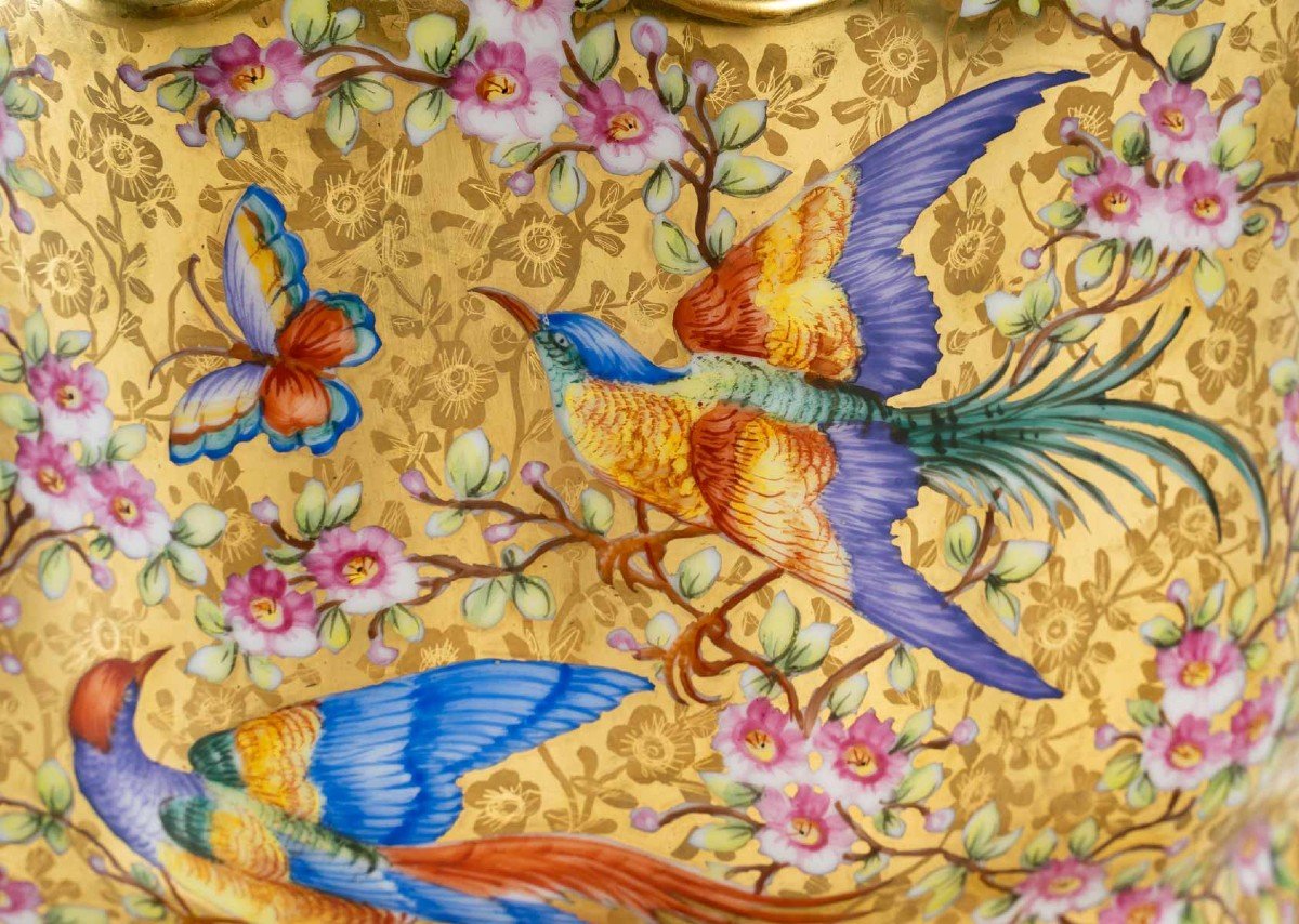 Le Tallec: Canopy With Polychrome Birds And Butterflies-photo-2