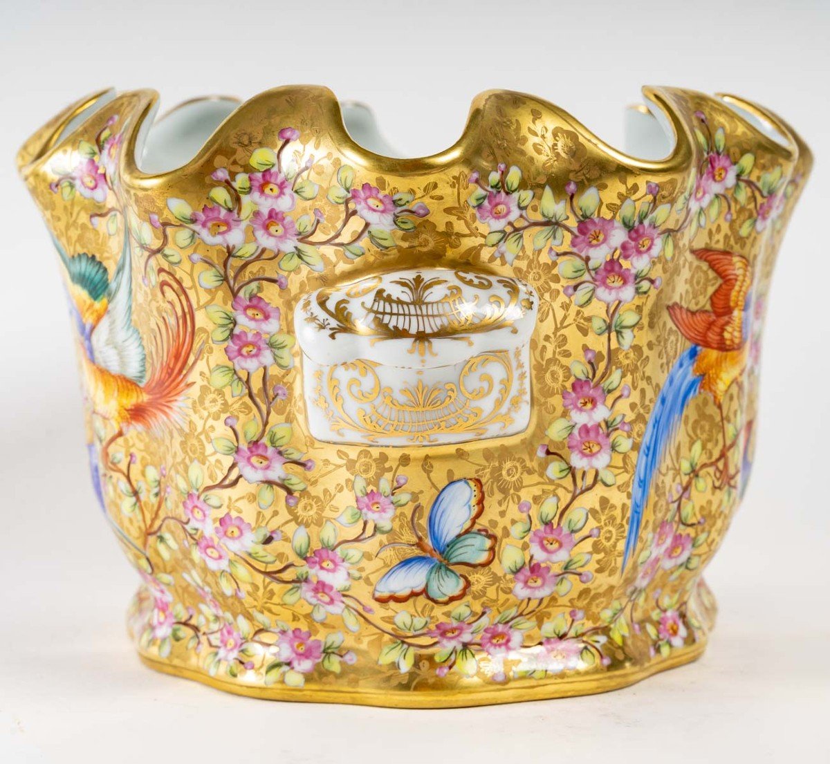 Le Tallec: Canopy With Polychrome Birds And Butterflies-photo-3