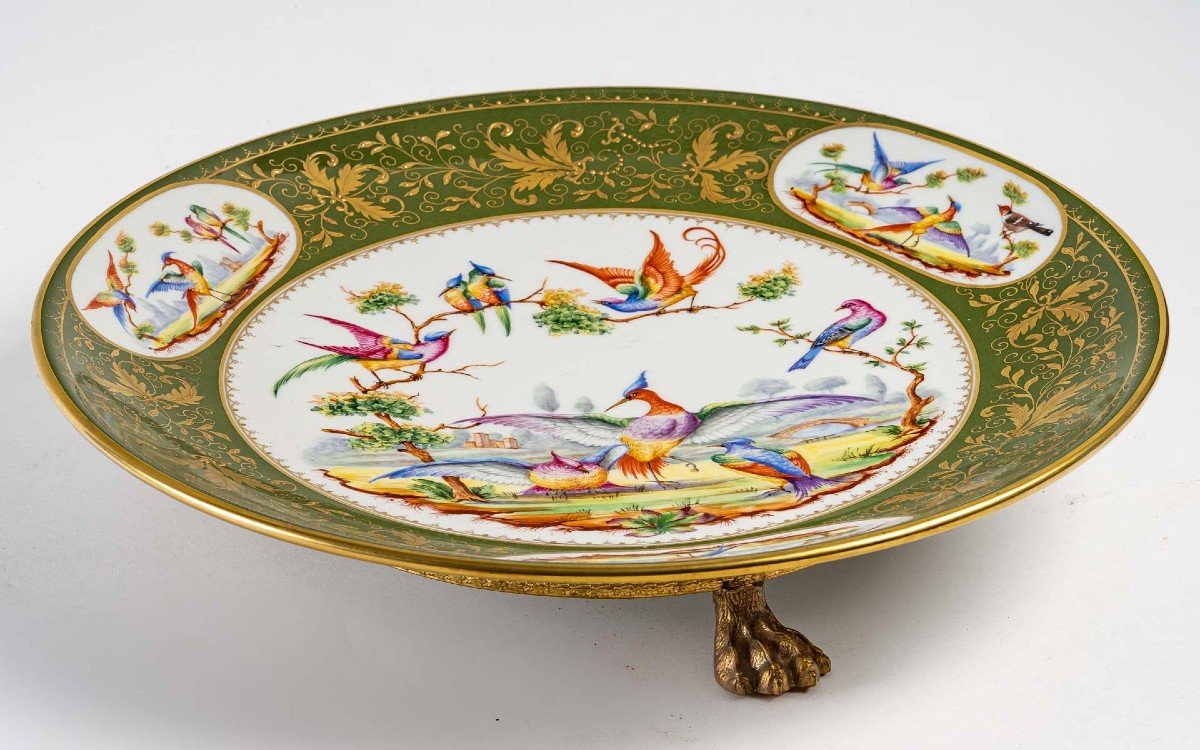 Le Tallec "large Cup With Polychrome Birds"