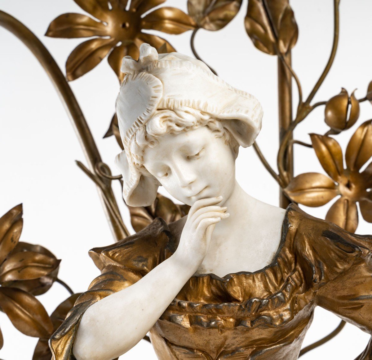 Lampe  " PERRETTE et le POT au LAIT " par MEDNAT sculpteur-photo-3