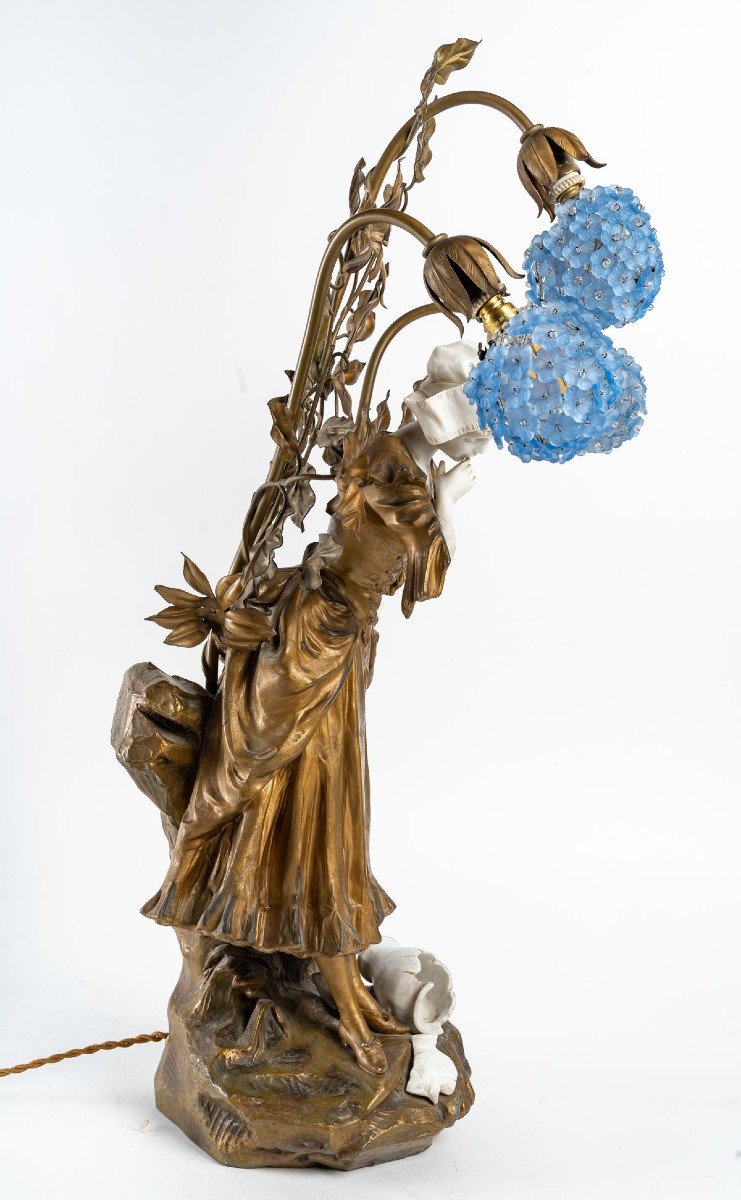 Lampe  " PERRETTE et le POT au LAIT " par MEDNAT sculpteur-photo-2