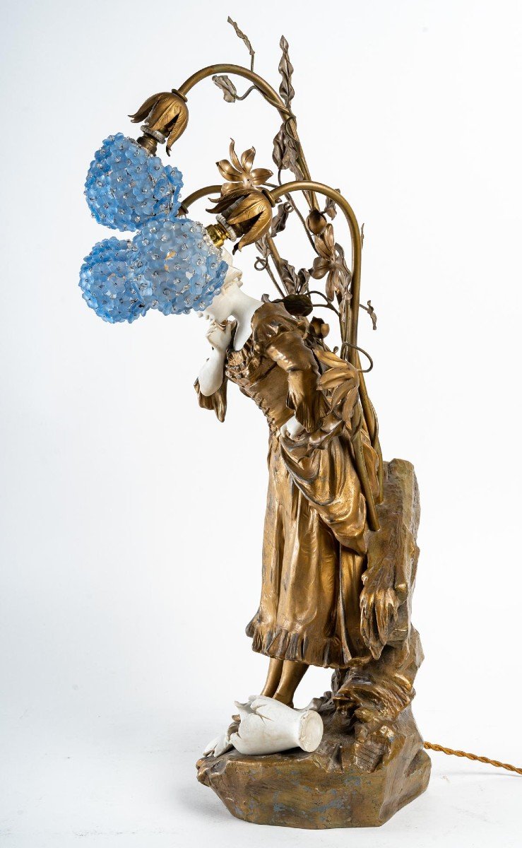 Lampe  " PERRETTE et le POT au LAIT " par MEDNAT sculpteur-photo-5