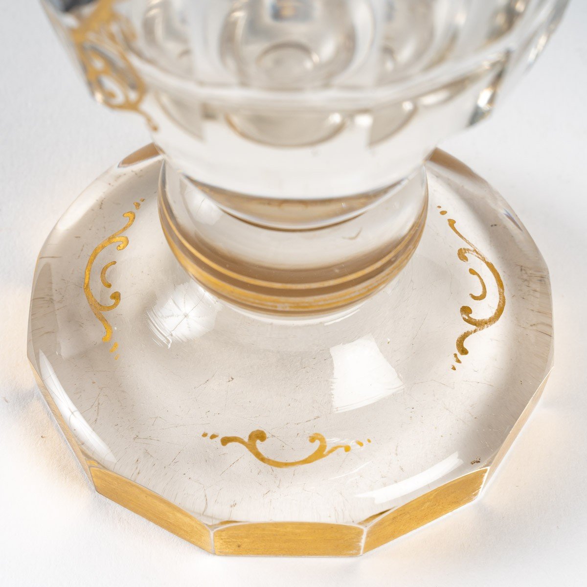 Verre émaillé à12  pans coupés Bohème XIXème siècle-photo-1