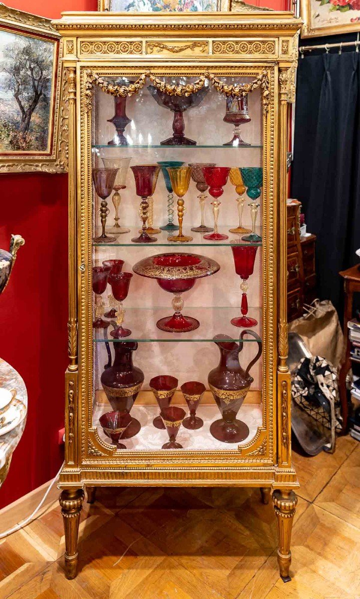 Vitrine en bois doré (Napoléon III )