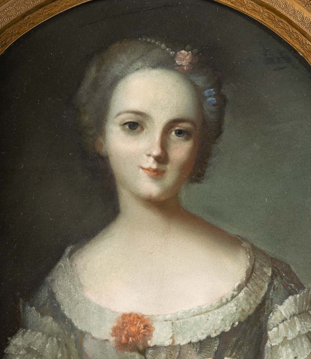 Pastel XIXème "portrait de "Madame Louise de France (1737/1787 )-photo-3