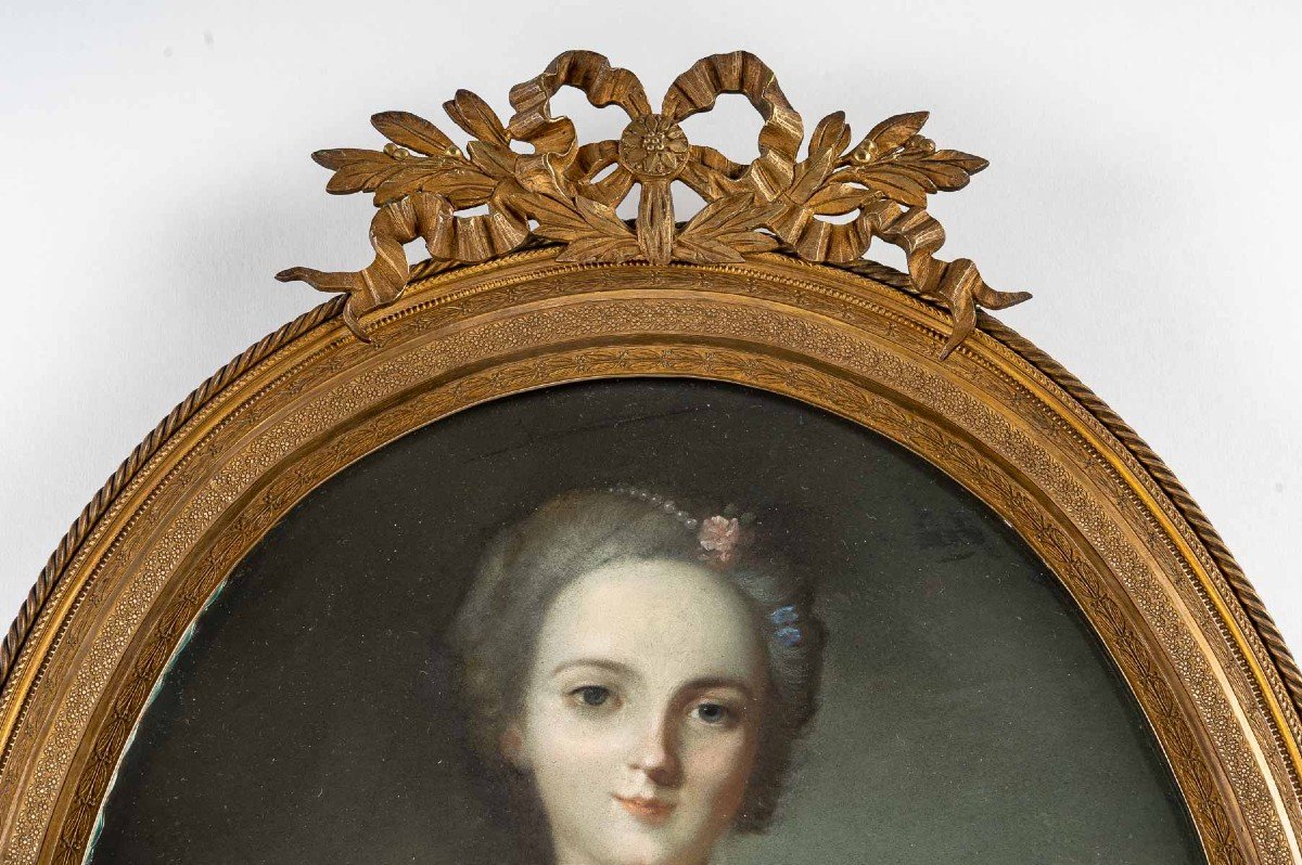 Pastel XIXème "portrait de "Madame Louise de France (1737/1787 )-photo-4