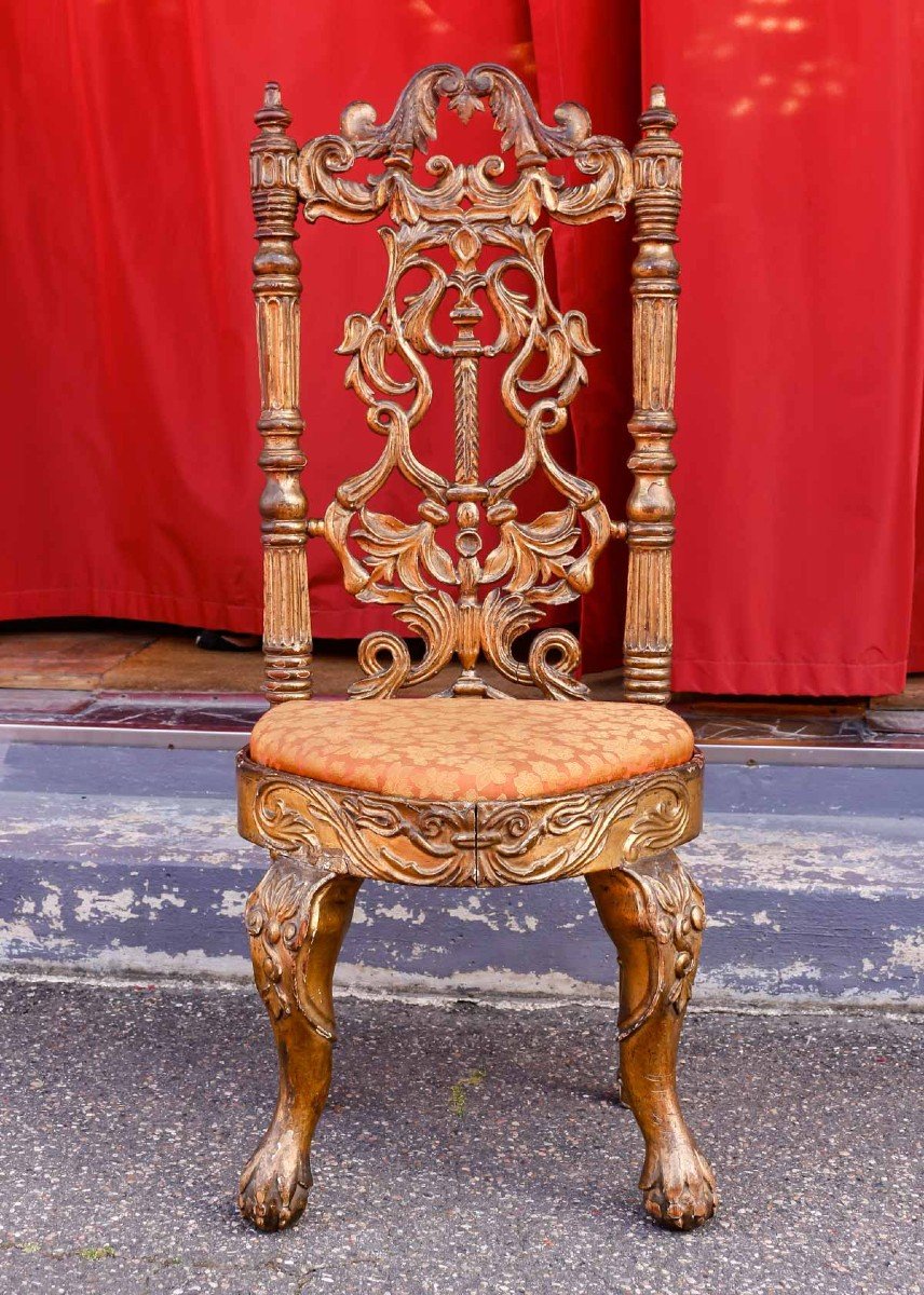17th Century Giltwood Chair-photo-2