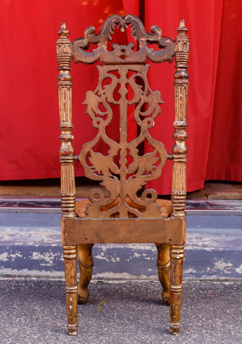 17th Century Giltwood Chair-photo-3