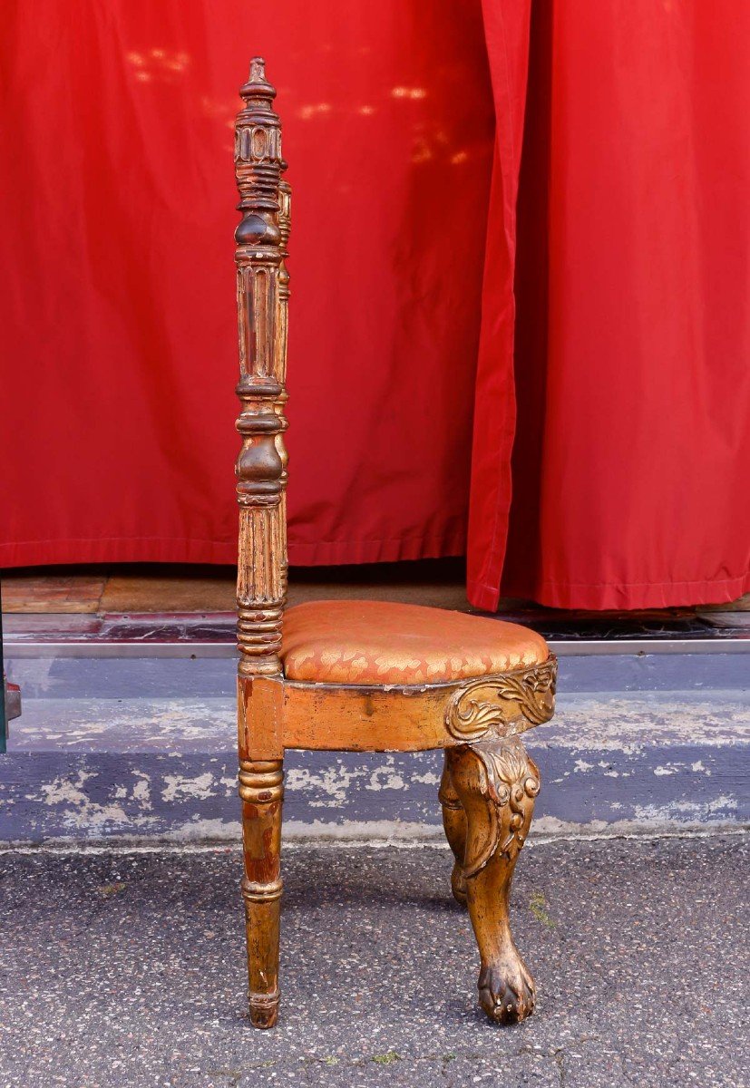 17th Century Giltwood Chair-photo-4