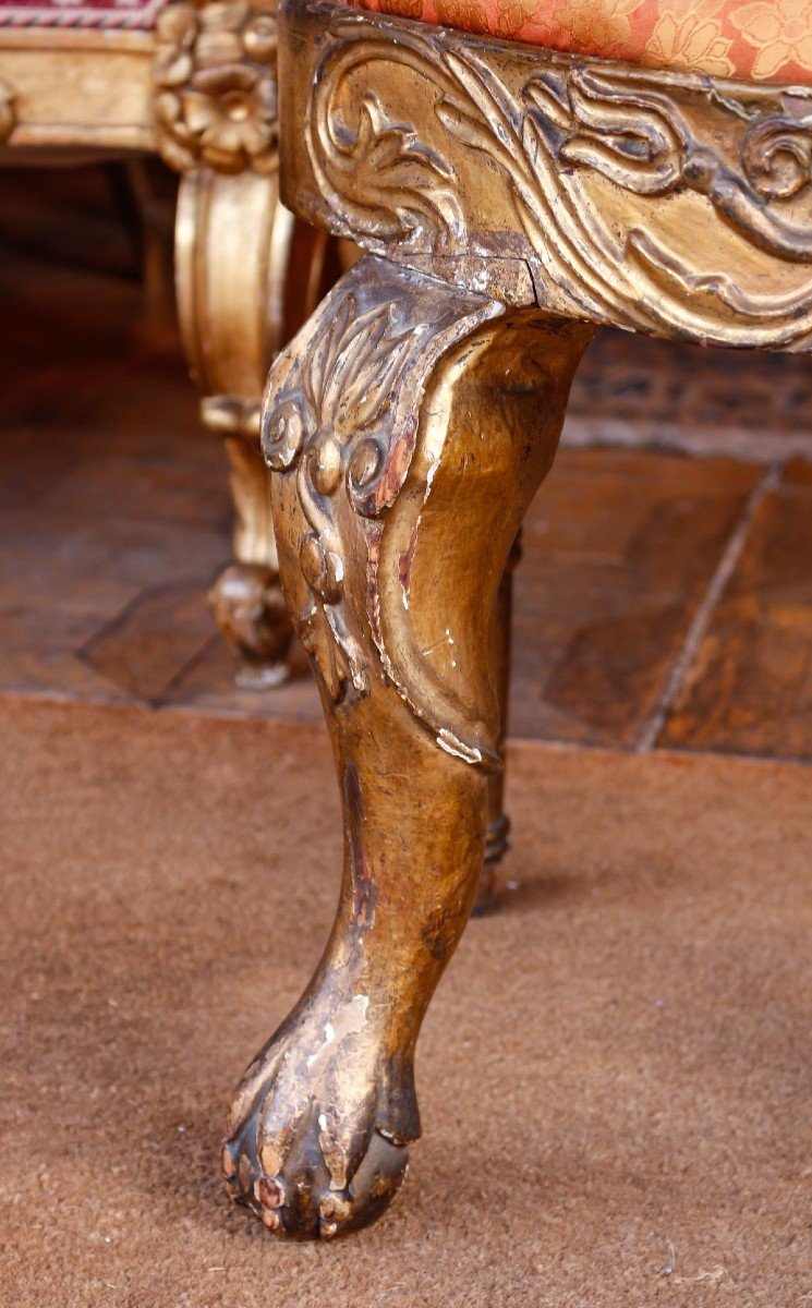 17th Century Giltwood Chair-photo-2