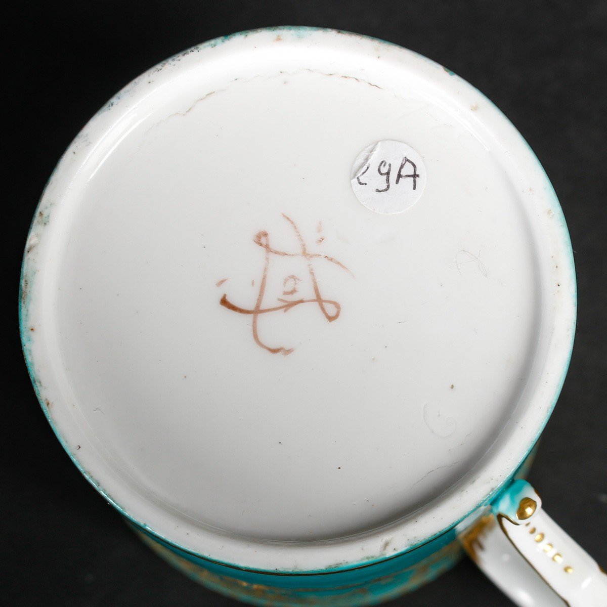 Tasse " scène galante aux raisins" pâte tendre Sèvres-photo-2
