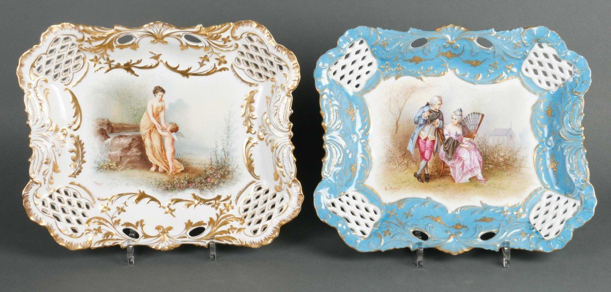 Deux Plats  Style Sèvres XIXème-photo-2