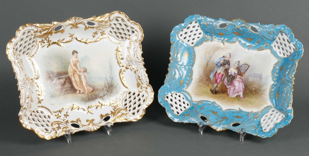 Deux Plats  Style Sèvres XIXème