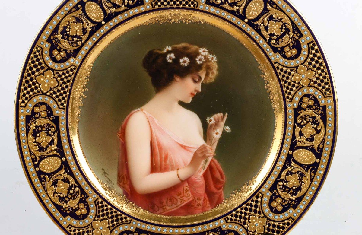 Assiette Vienne "Marguerite "1890-photo-3