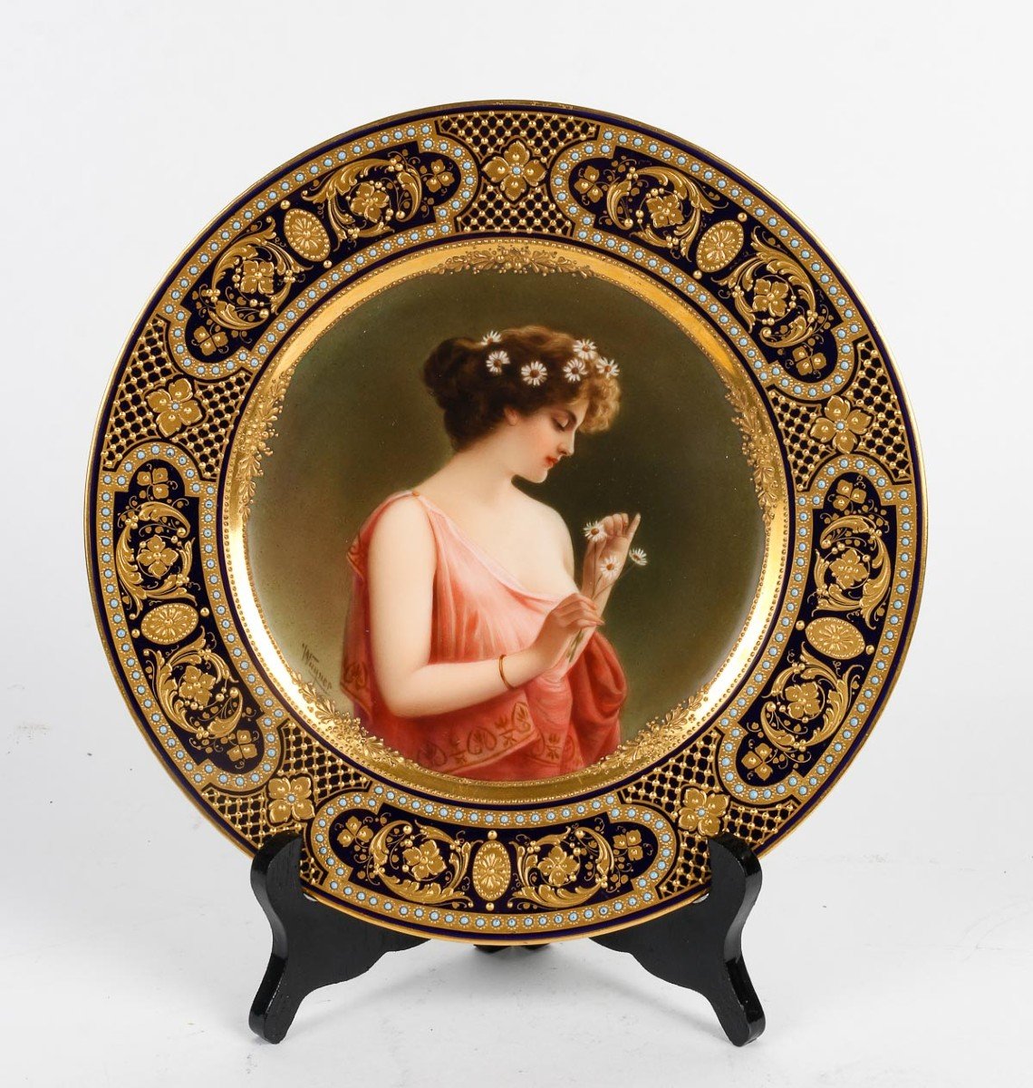 Assiette Vienne "Marguerite "1890-photo-1