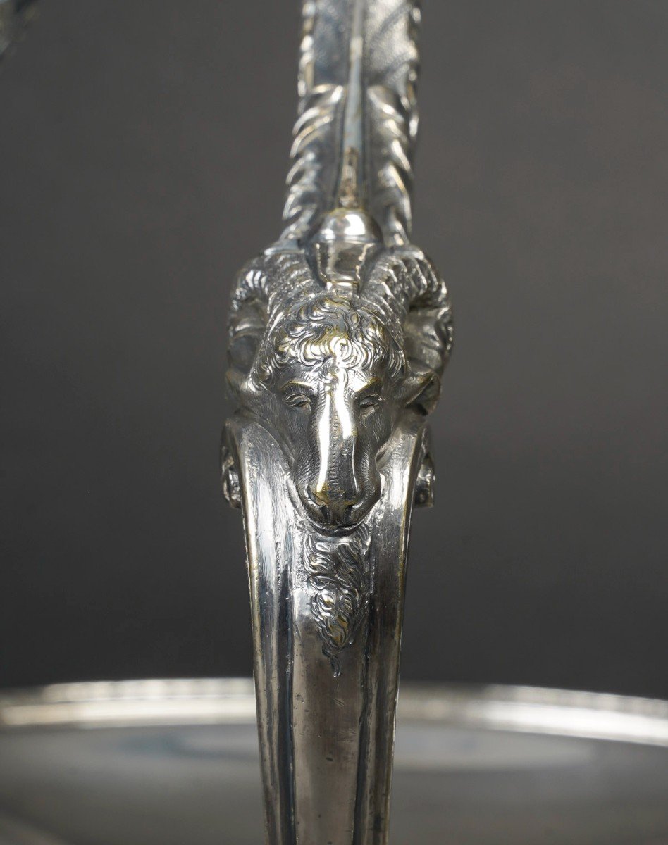 Large Art Nouveau Cup "silver And Opalescent Crystal" 1900/1920-photo-1