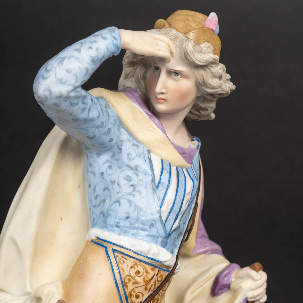 Couple In Polychrome Biscuit "limoges 1860"-photo-2