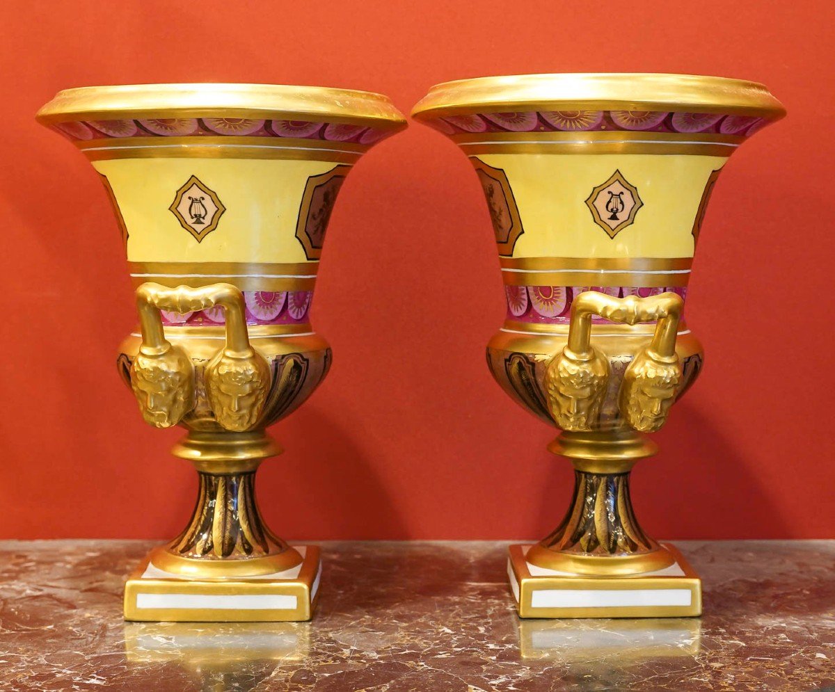  Le Tallec “pair Of Medici Vases” (yellow, Black And Fuschia) -photo-3