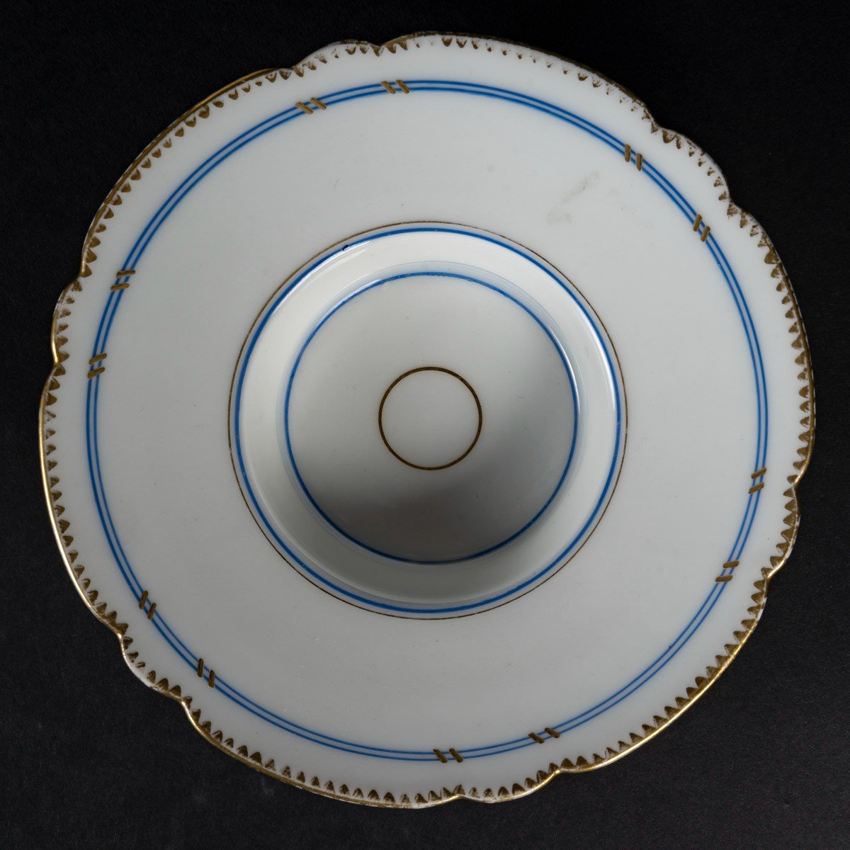 Paris "pale Blue And White Covered Trembleuse Cup" 19th Century-photo-4