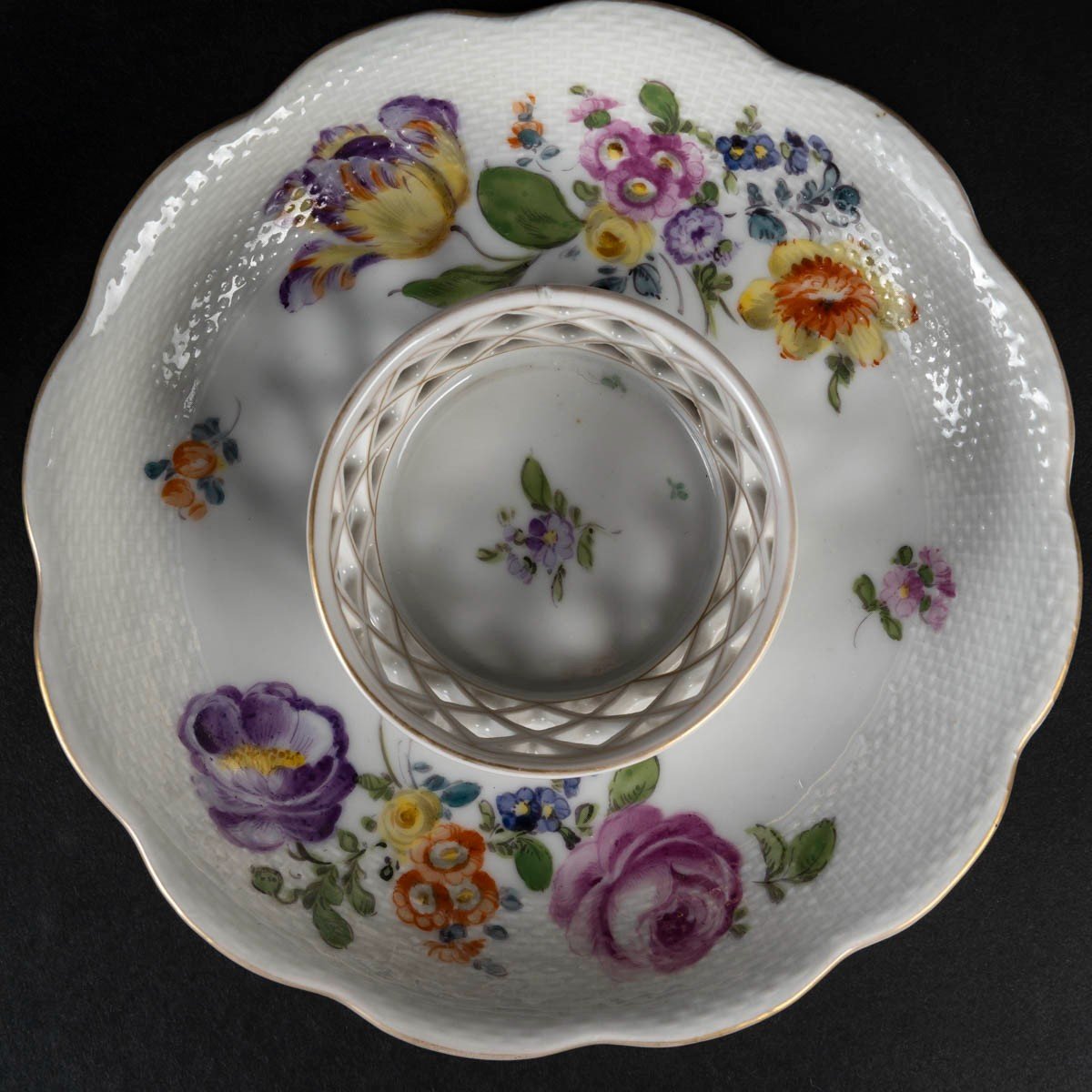 Vienne  " Tasse Trembleuse Fleurie " XIXème-photo-3