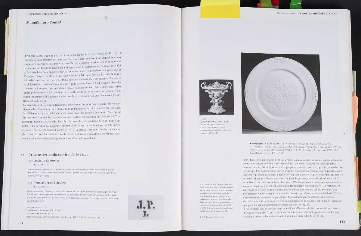 Cinq Assiettes Du  Service Cérès Riche  "jean Pouyat" 1855 Limoges -photo-4