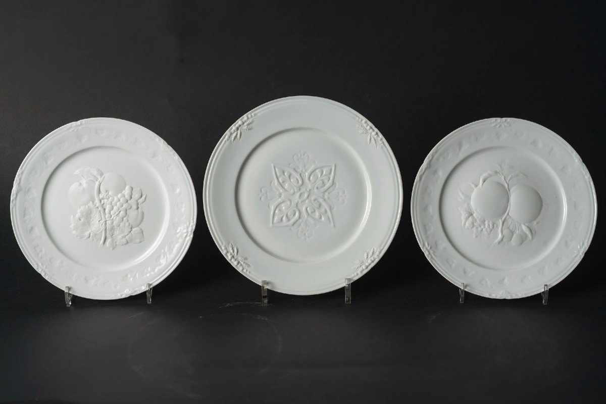 Cinq Assiettes Du  Service Cérès Riche  "jean Pouyat" 1855 Limoges 
