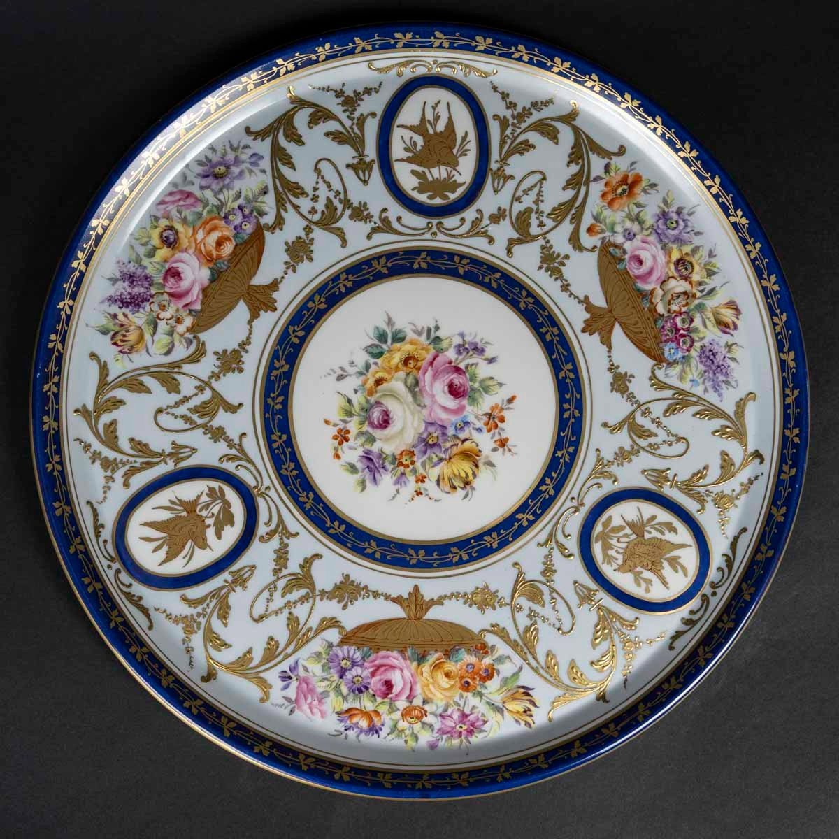 Le Tallec: Orangeade Jug And Its “baron Jourdan Bleu” Tray-photo-3
