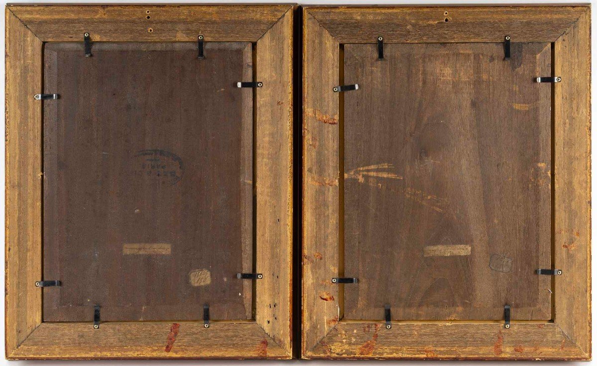 Louis Galliac  ( 1849/1930 )Paire de Tableaux " La Toilette et Le Verre à liqueur "-photo-7