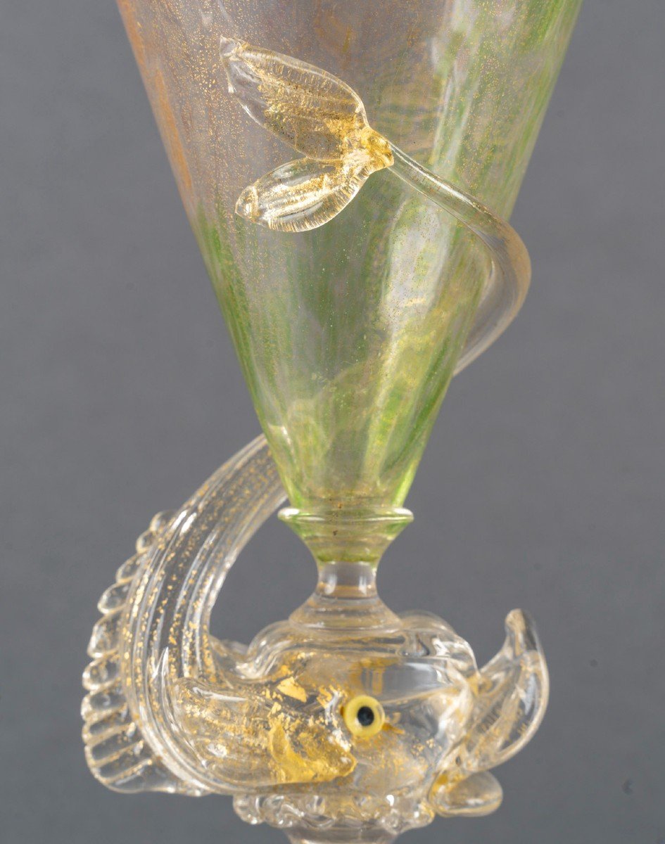 Salviati Dott Antonio 1875 Verre Au Dauphin   ( Venise )-photo-1