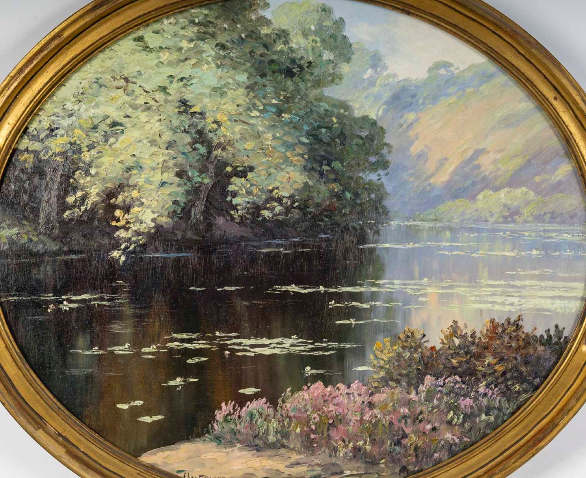 "the Water Lily Pond 1920 Emile Gauffriaud (1877/1955)     -photo-2