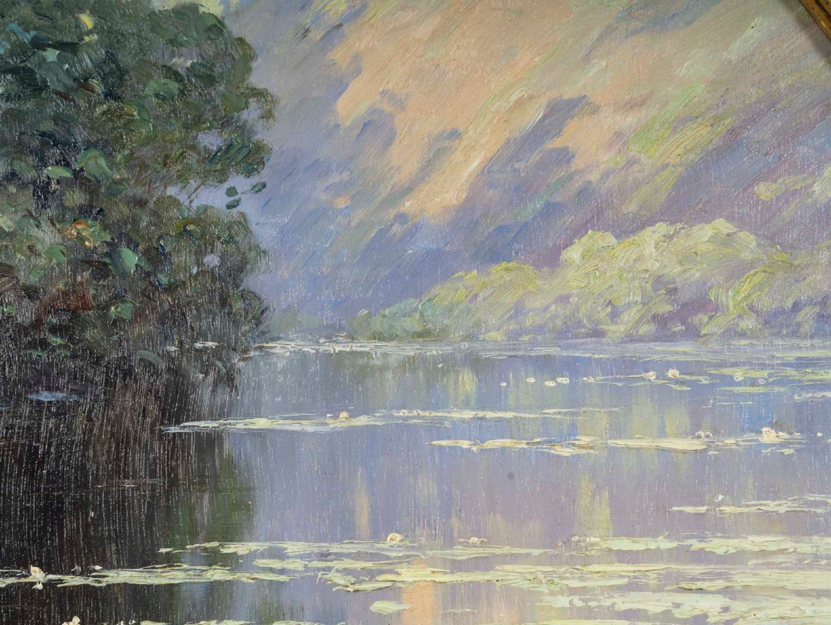 "the Water Lily Pond 1920 Emile Gauffriaud (1877/1955)     -photo-2
