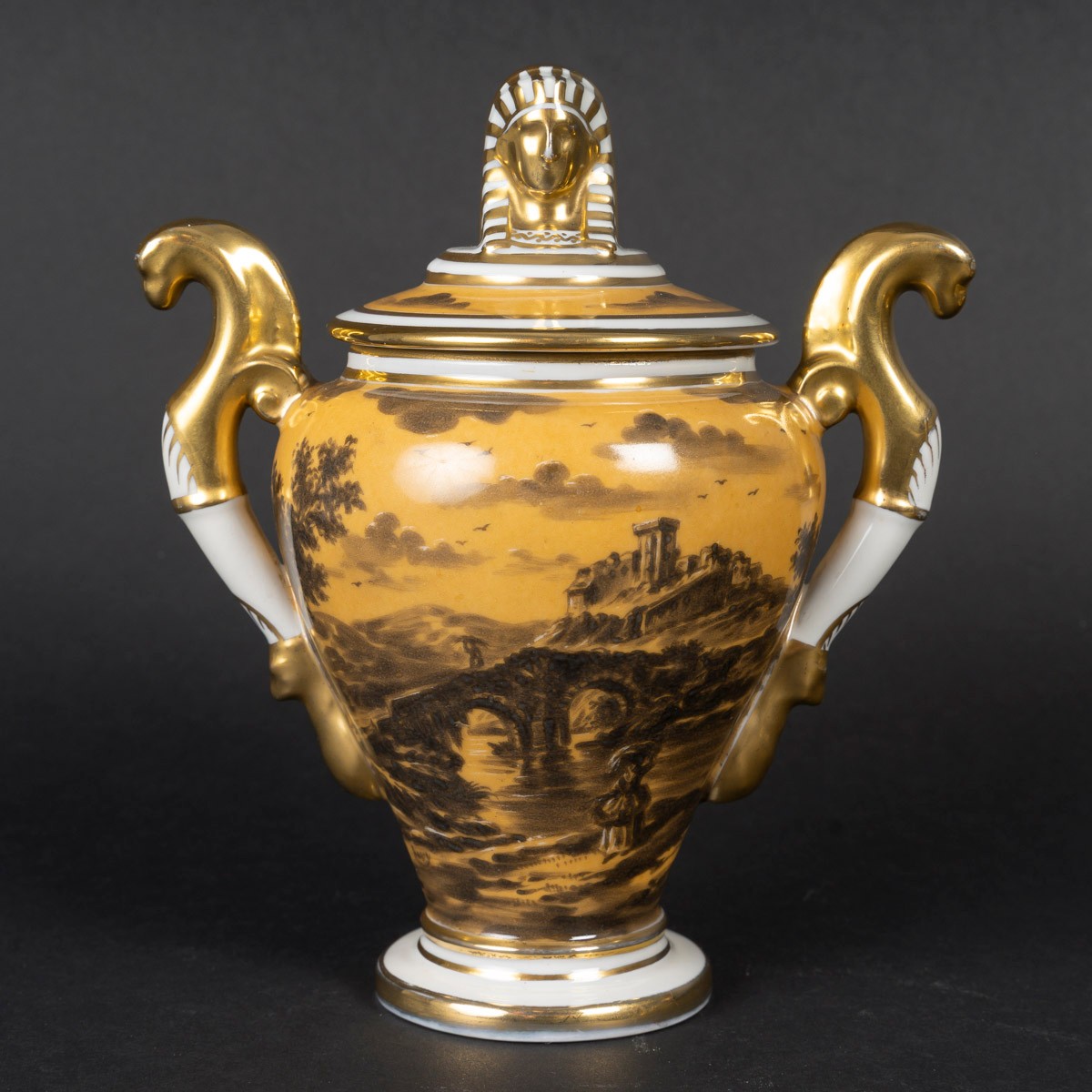 Porcelaine de Paris " Partie de Service Café " Retour d'Egypte "Locré 1810-photo-4
