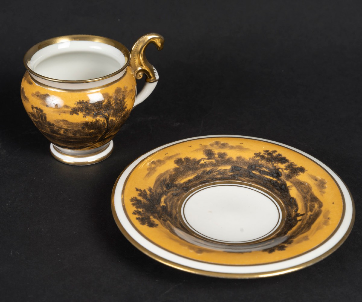 Porcelaine de Paris " Partie de Service Café " Retour d'Egypte "Locré 1810-photo-6