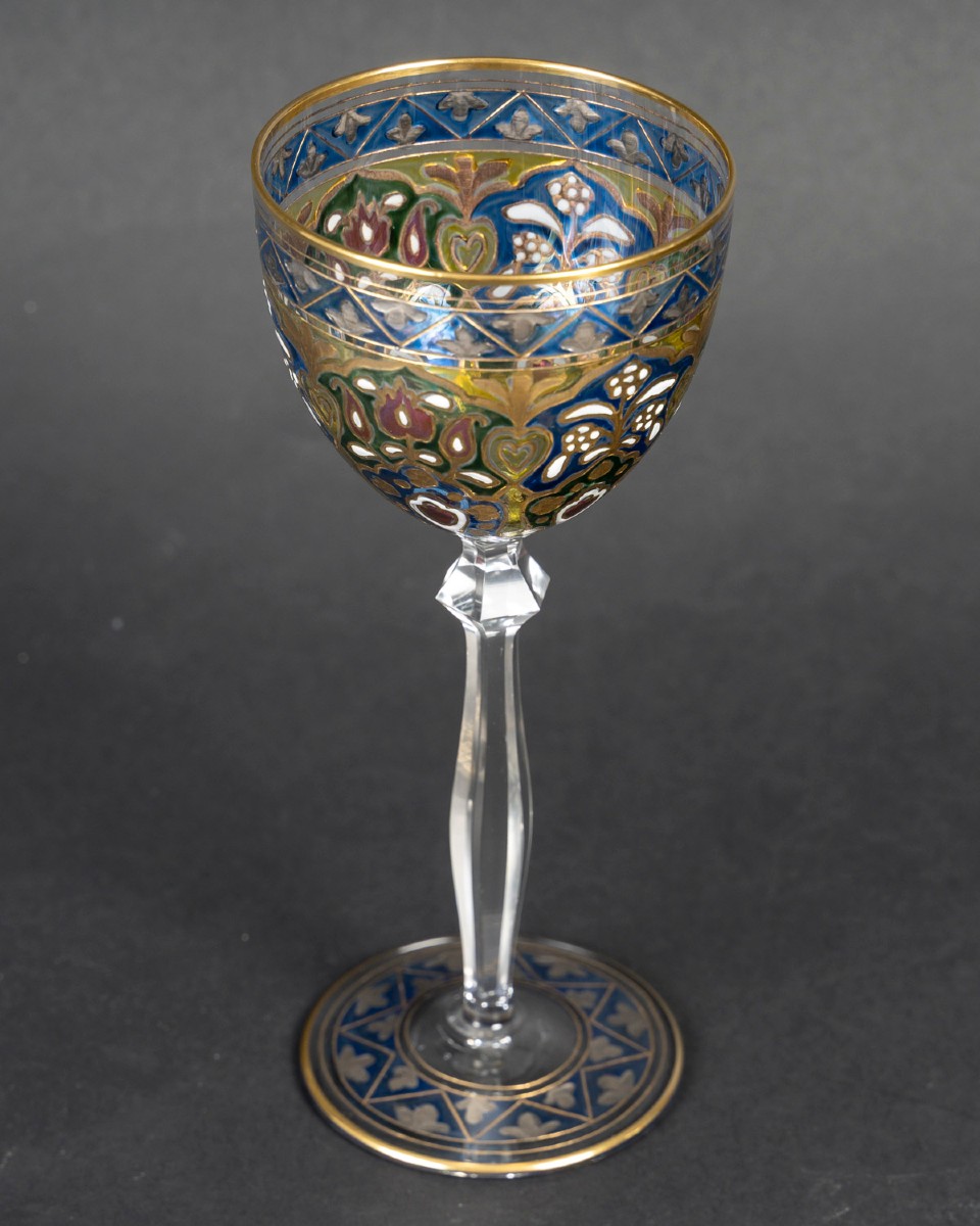 Deux Verres émaillés " Fritz Heckert  Allemagne 1890-photo-3