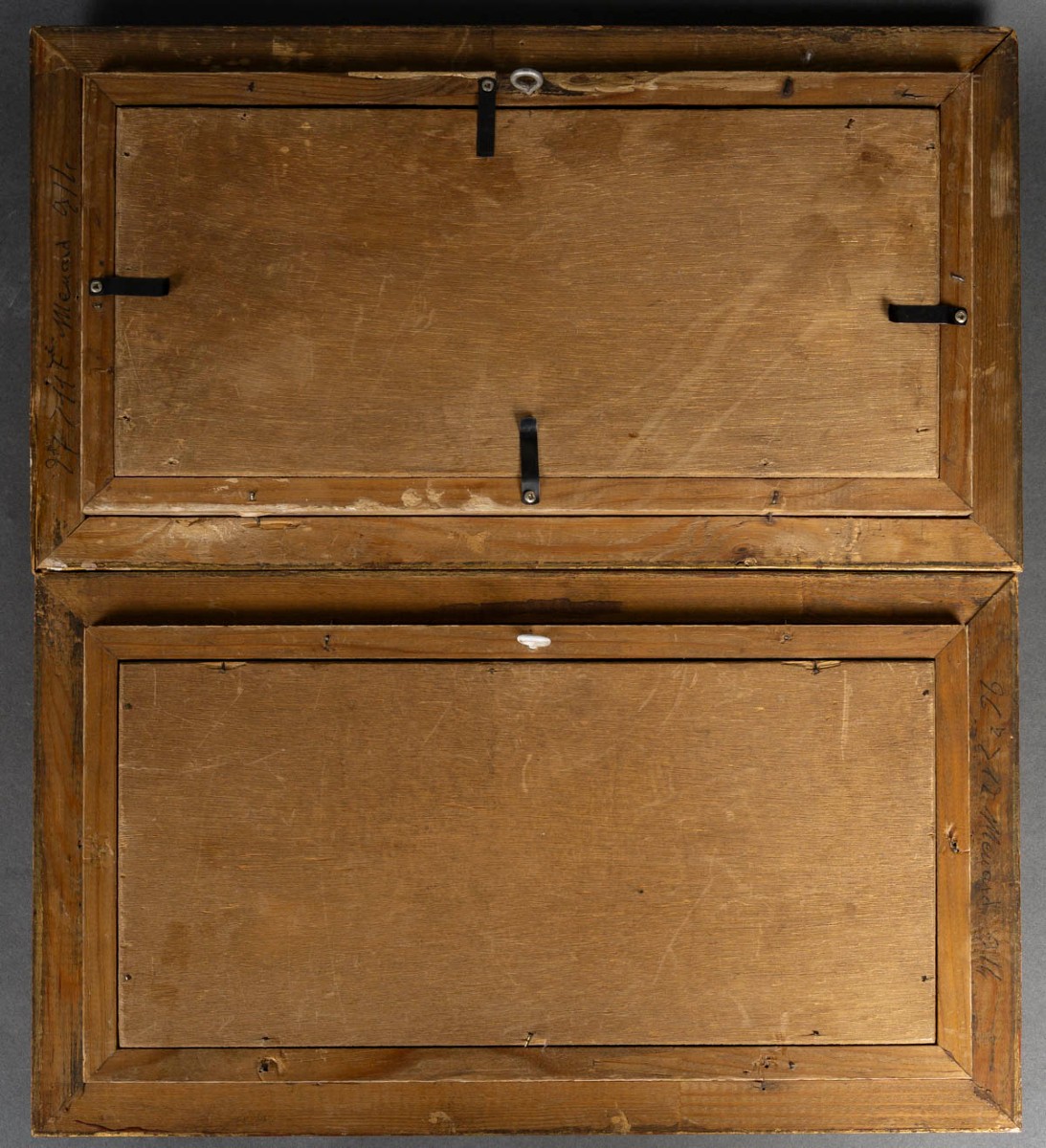 Charles Emile Canet "Paire d ' huiles sur panneau "Ecole de Barbizon  XIX ème-photo-4