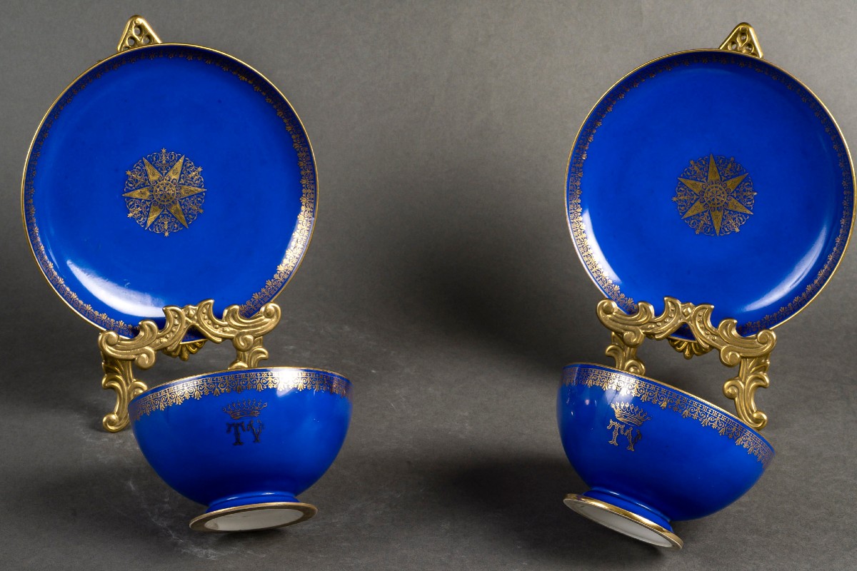 Paire de Tasses à Déjeuner Sèvres  1870-photo-3