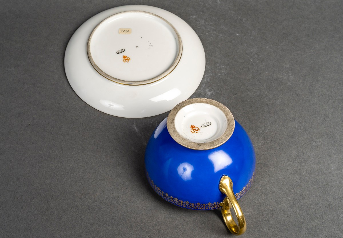Paire de Tasses à Déjeuner Sèvres  1870-photo-4